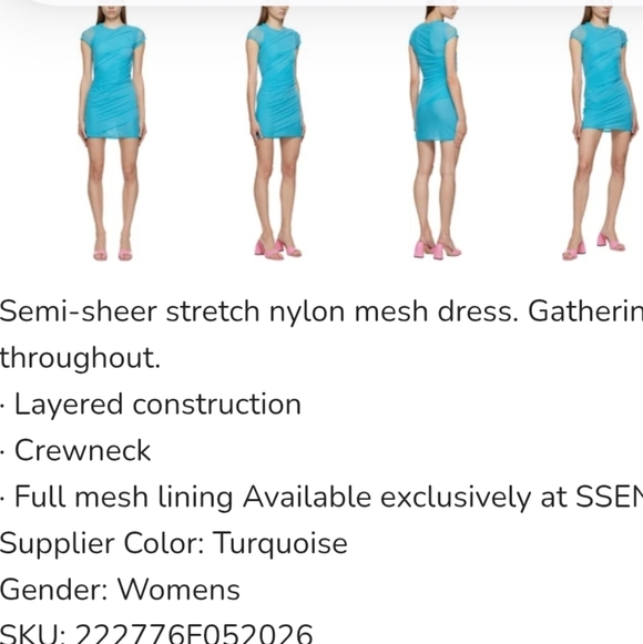 Nwot gimaguas Exclusive Semi Sheer Spring Mini Dress s - Picture 3 of 5